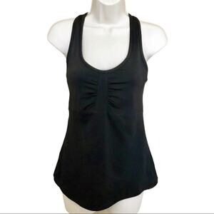 Lucy Athletic Tank Top Black Racerback Size Small
